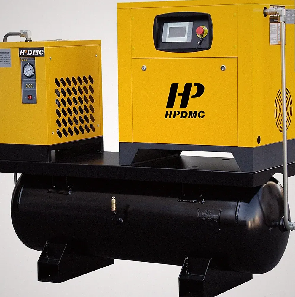 10 HP 1Ph 3Ph 230V ASME 80 gal Rotary Screw Air Compressor w/Refrigerated Dryer