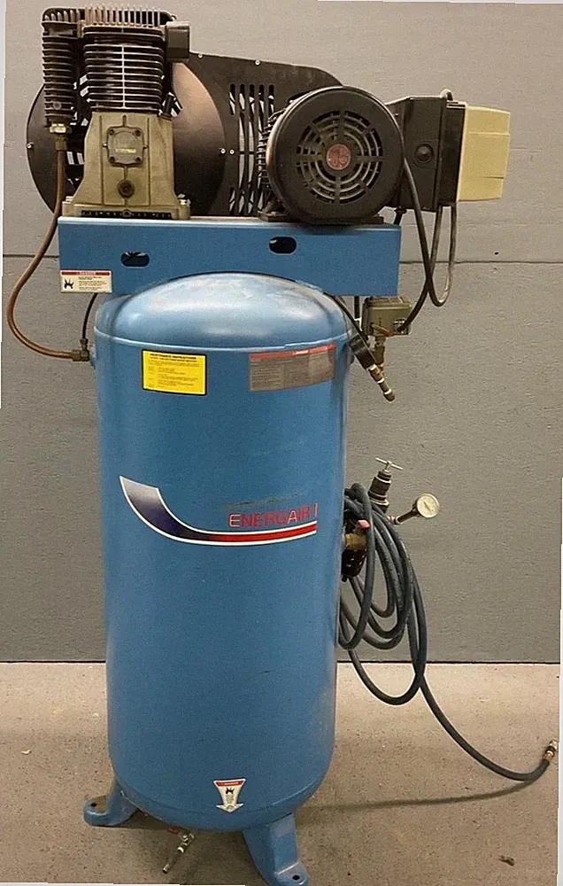 5 HP Energaire Single Phase Air Compressor – Vertical Tank, 230V, Fully Func