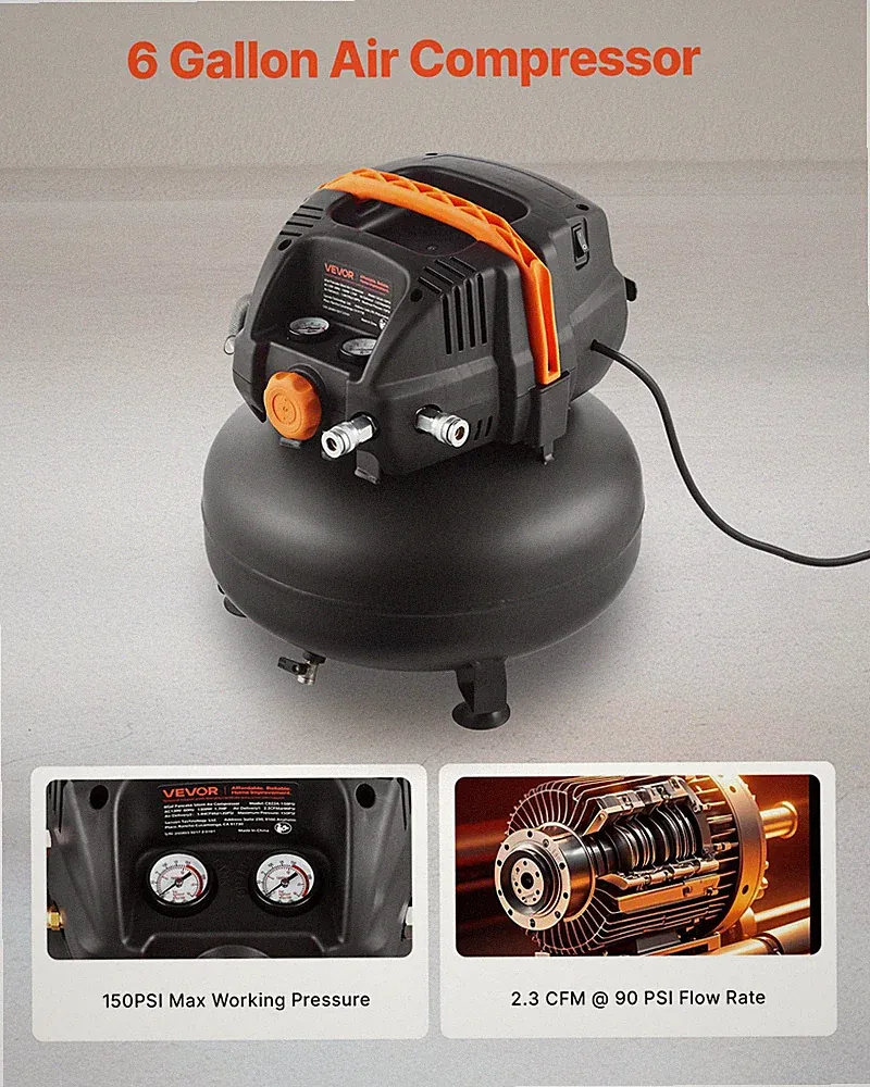 6 Gallon Air Compressor, 120V