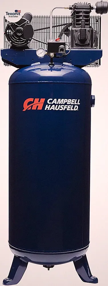 60 Gallon Vertical Air Compressor, 3.7 HP, 240V, 135 Max PSI, Blue