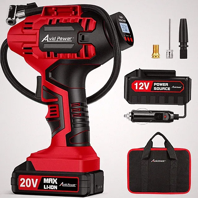 AVID POWER Tire Inflator Portable Air Compressor 20V Cordless Car Tire Pump