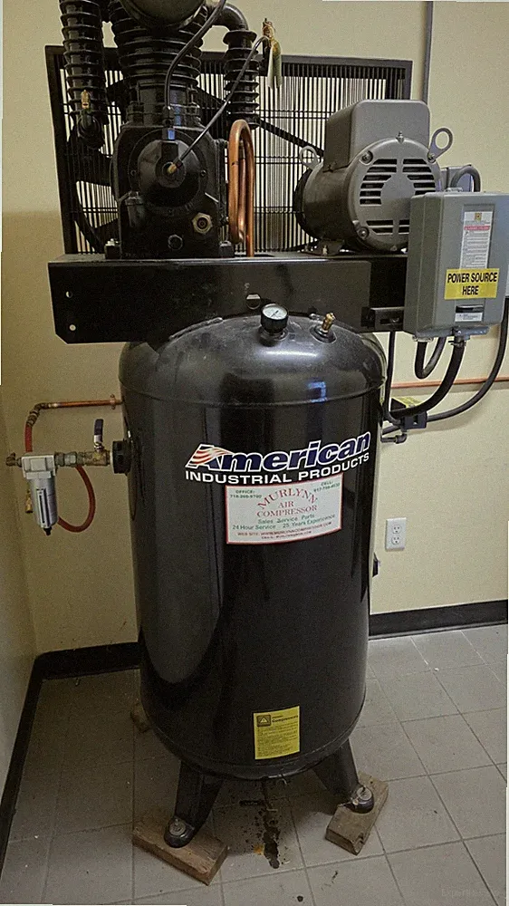 Klutch 60-Gallon Single-Stage Vertical Air Compressor, 5 HP, 230 Volts