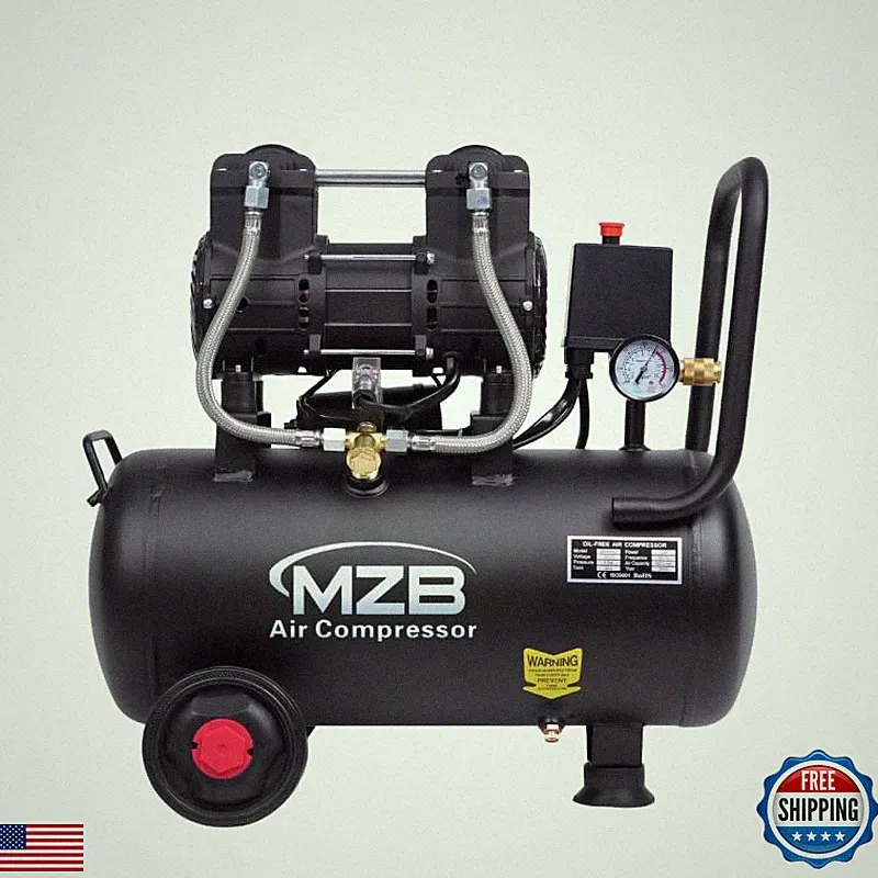 Mzb Air Compressor Mzb 6.4 Gallon Ultra Quiet Air Compressor 110V/60Hz Steel