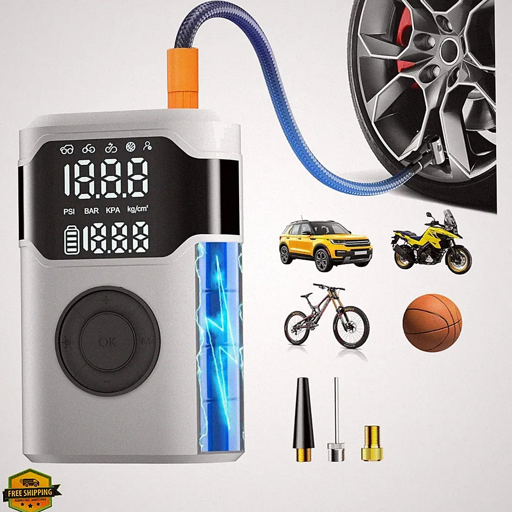Tire Inflator Portable Air Compressor-150PSI Cordless Tire Air Pump, 5X Faste...