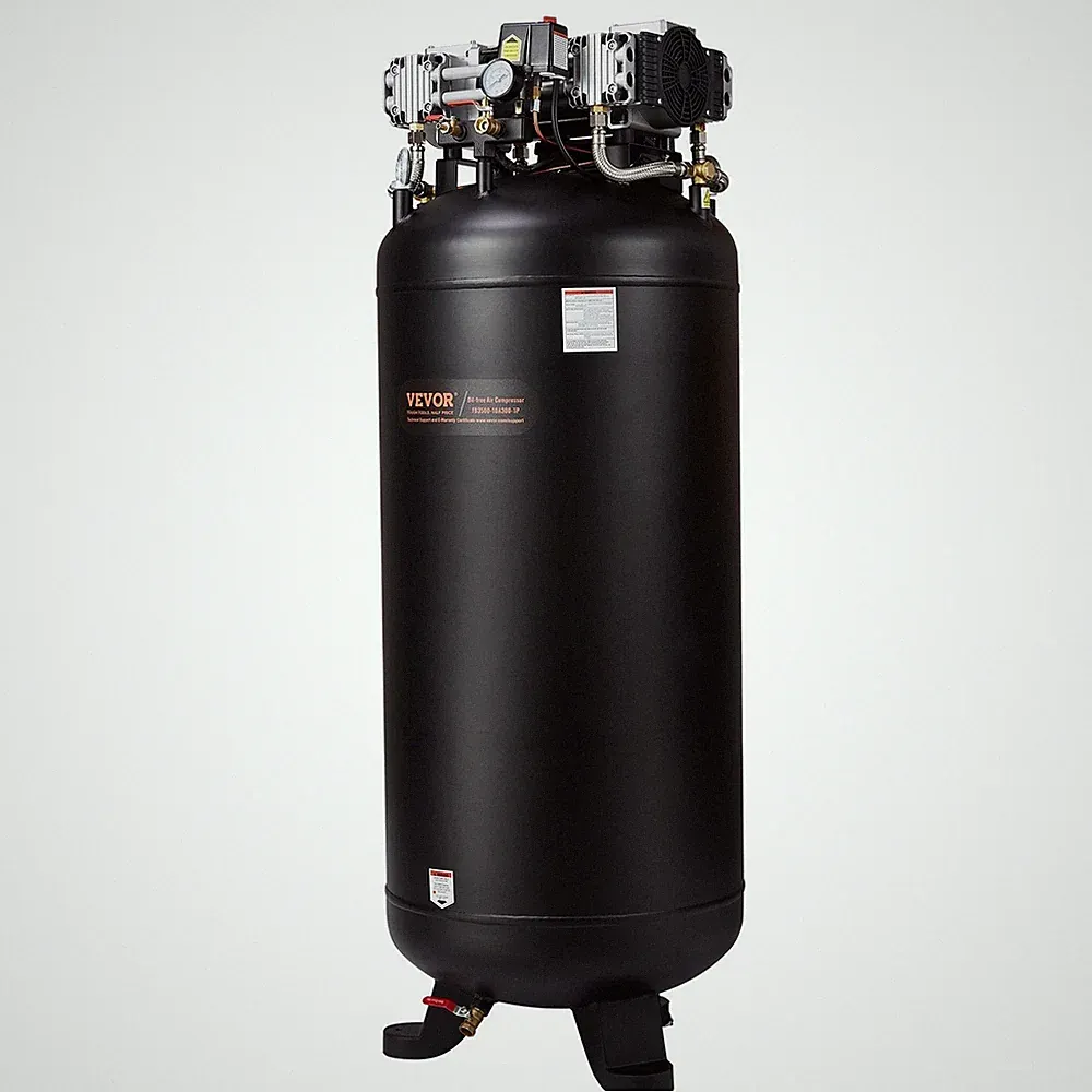 VEVOR 80 Gallon Air Compressor, 6.5HP 15.5SCFM@90 PSI, 145PSI Oil Free Stationar