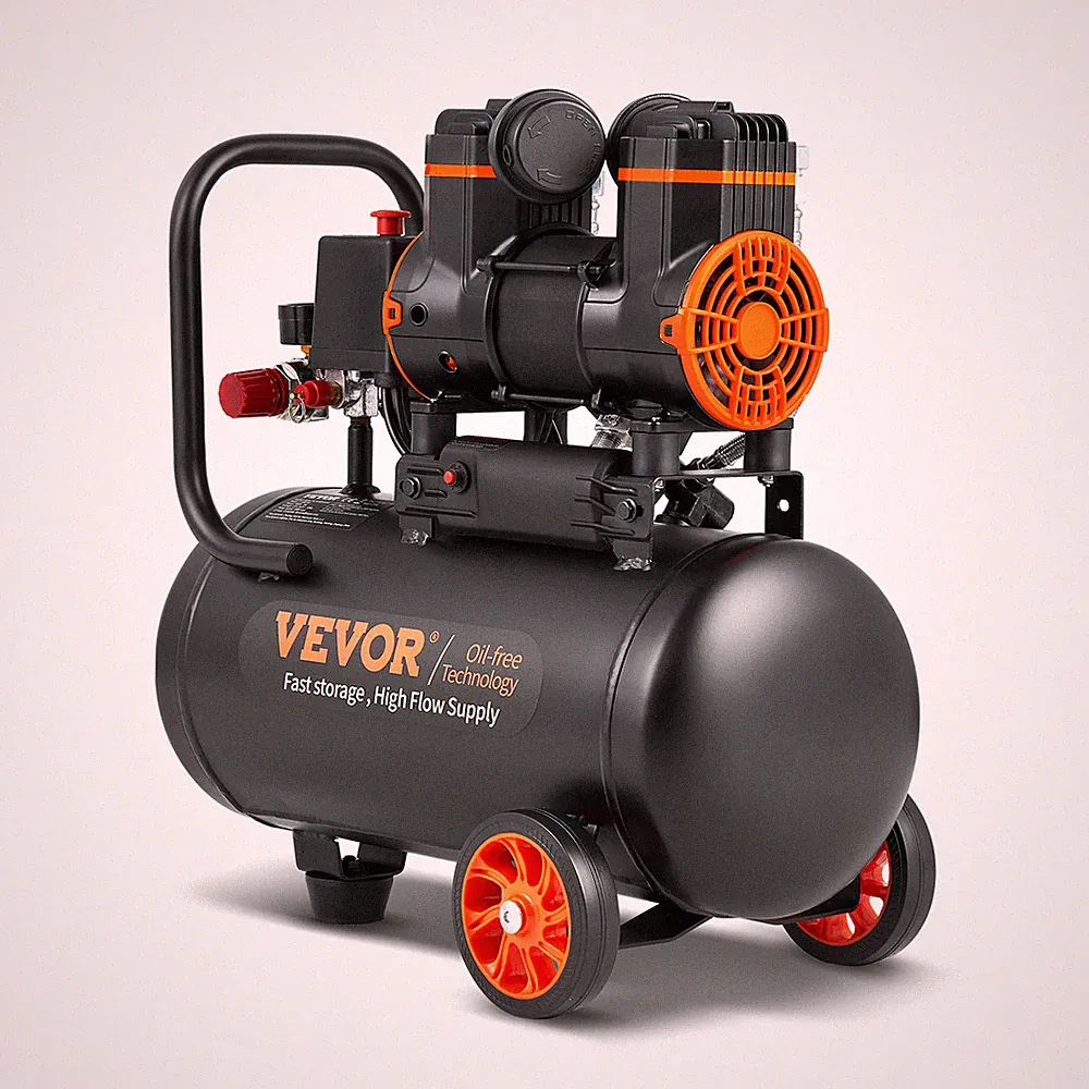 VEVOR Air Compressor 4.8 Gallon 900W 2.2 CFM@ 90PSI 70 dB Ultra Quiet Oil Free